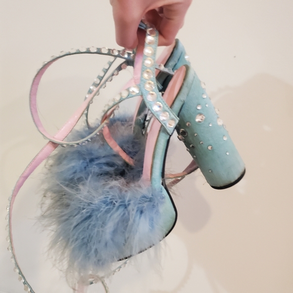 Boudior baby fluffy heels dollskill sugar thrillz blue - Picture 12 of 15